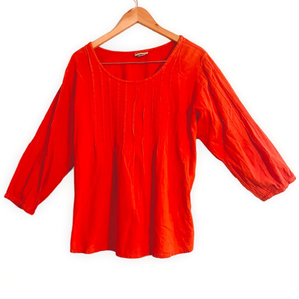Eucalyptus Orange Top with 3/4 Sleeves